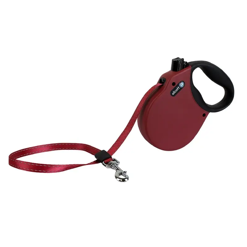 Alcott Retractable Leash Medium Up To 65 Pounds Red