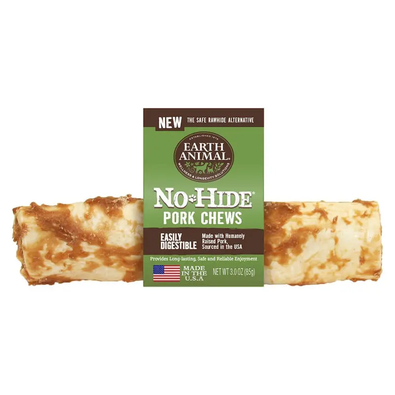 Earth Animal 7 in.  No Hide Pork Chews Dog Treats Counter Refill