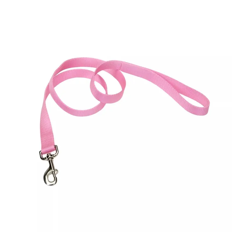 Coastal Single Ply 4ft Long 3/8in Dog Leash Bright Pink