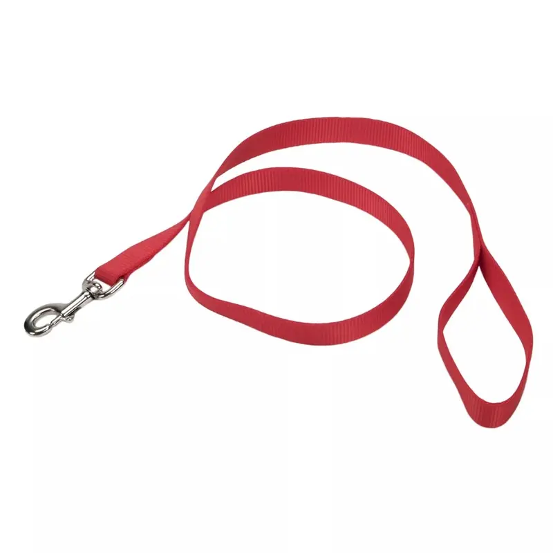 Coastal Single Ply 4ft Long 3/8in Dog Leash Red