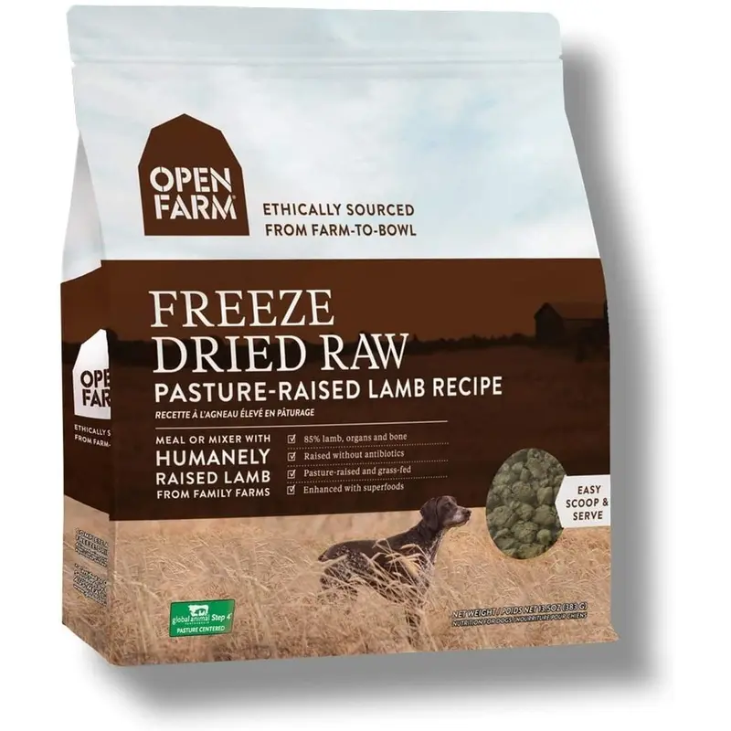 Open Farm Freeze Dried Raw Lamb Dog Food 22oz