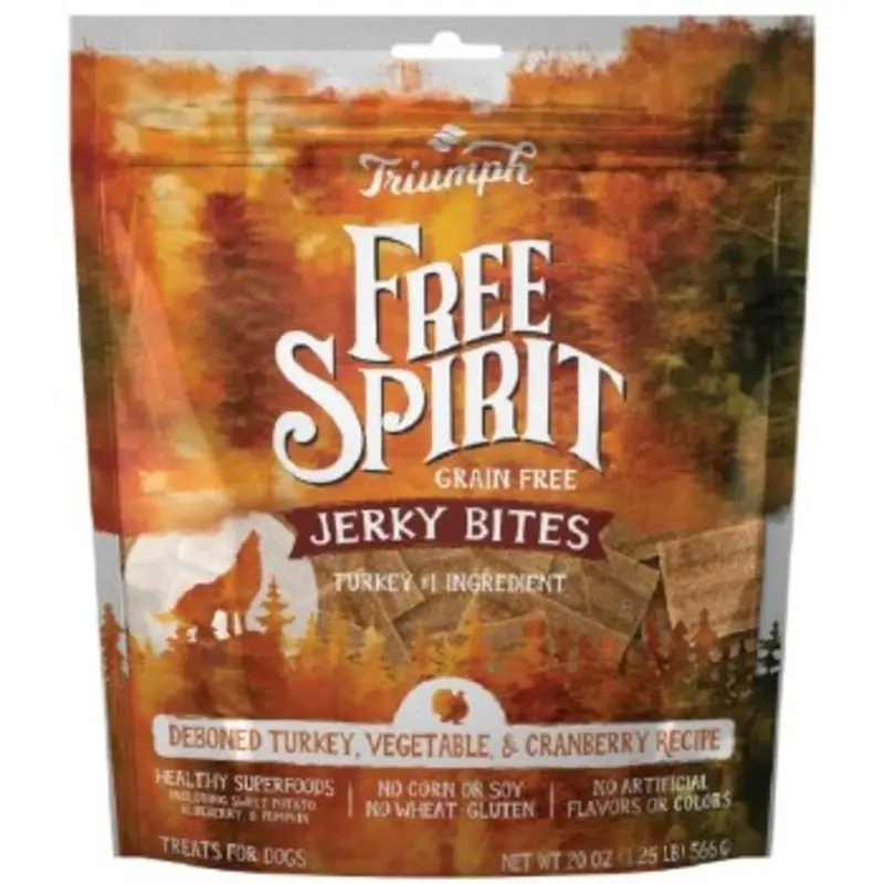 Trtiumph Grain Free Jerky Treats 24 Oz Turkey Pea Berry