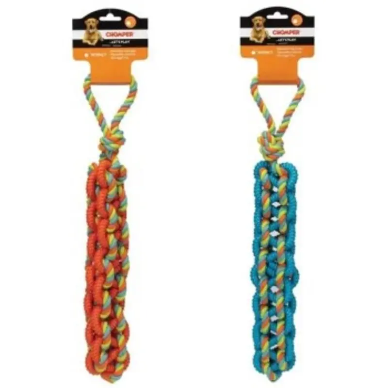 Boss Pet Chomper TPR Braided Rope Tug 20in Assorted