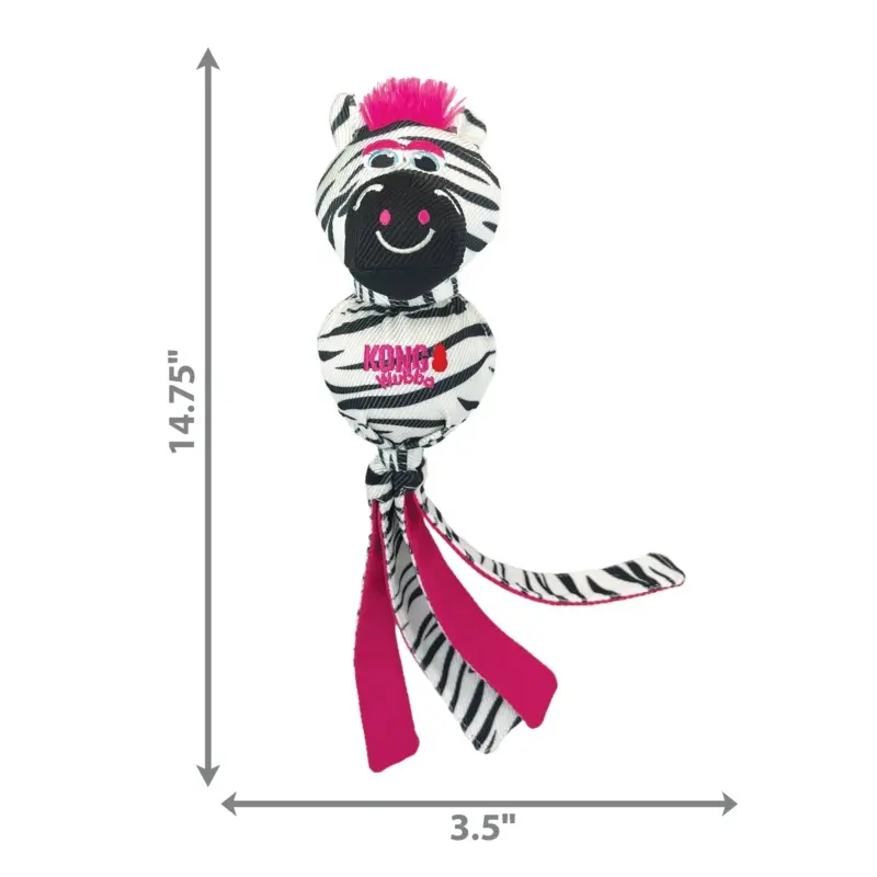 Kong Dog Toy Wubba Zoo Zebra Large