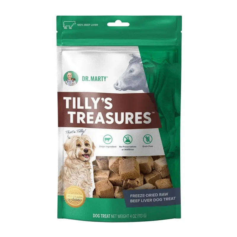 Dr. Marty Tilly's Treasures Beef Liver Dog Treat 4 oz