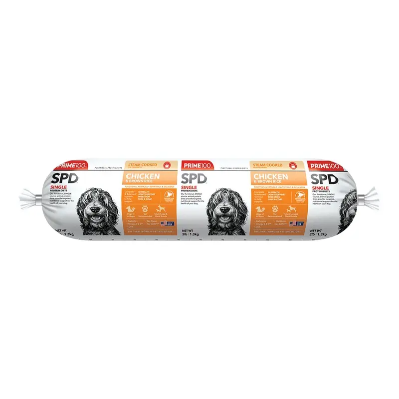 Prime100 SPD Fresh Roll Chicken & Brown Rice 3lb