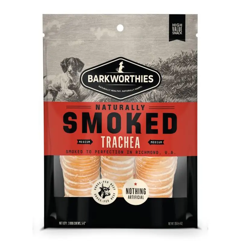 Barkworthies Smoked 6 in Trachea 3pk