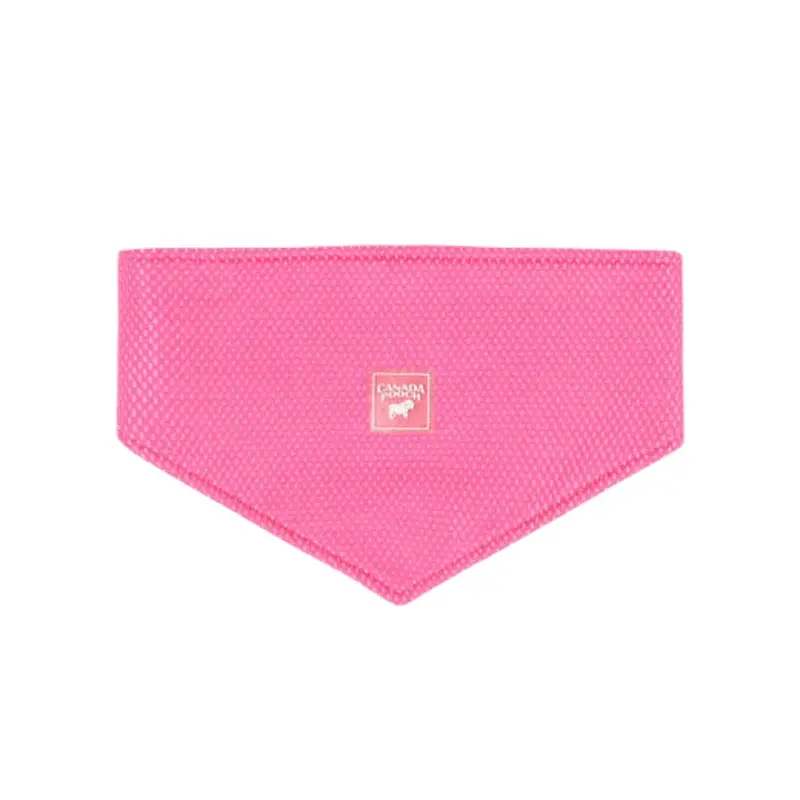 Canada Pooch Chill Seeker Cooling Bandana, Neon Pink Large