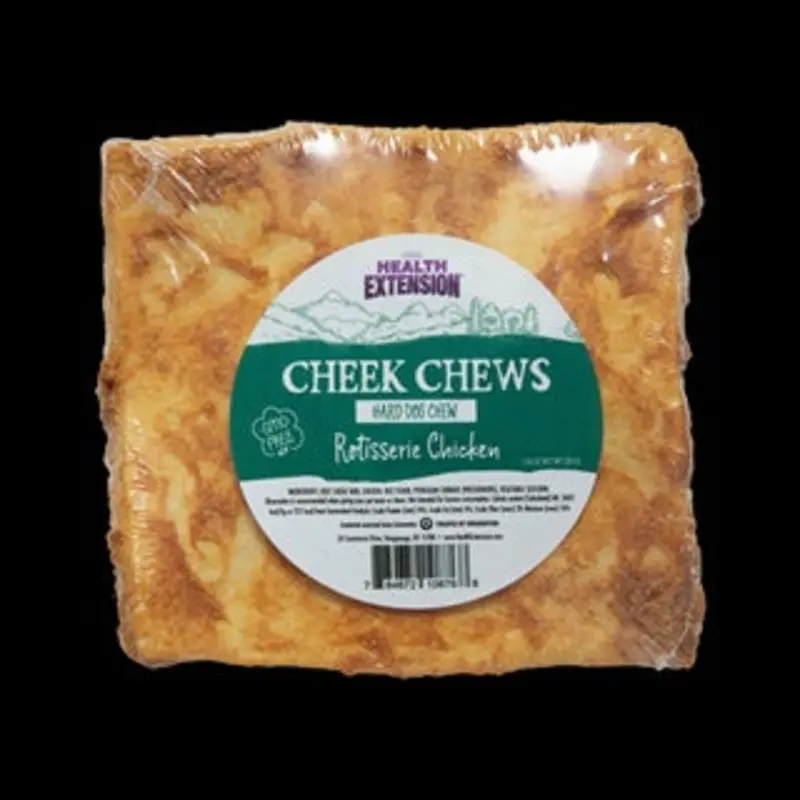 Health Extension Natural Cheek Chew Hard Dog Chew, Chicken