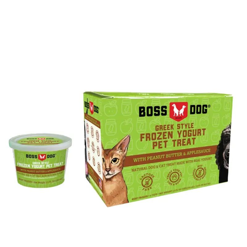 Boss Dog Yogurt Peanut Butter & Applesauce Dog Food 3.5oz 4-Pk