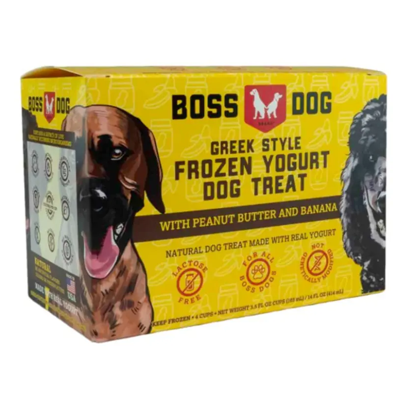 Boss Dog Yogurt Peanut Butter & Banana Dog Food 3.5oz 4Pk