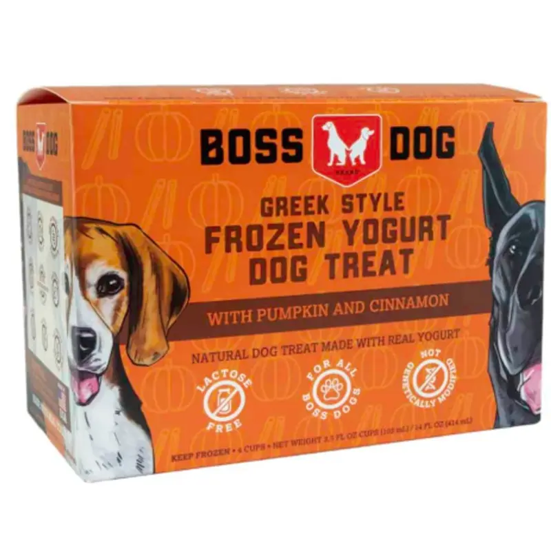 Boss Dog Yogurt Pumpkin & Cinnamon Dog Food 3.5oz 4Pk