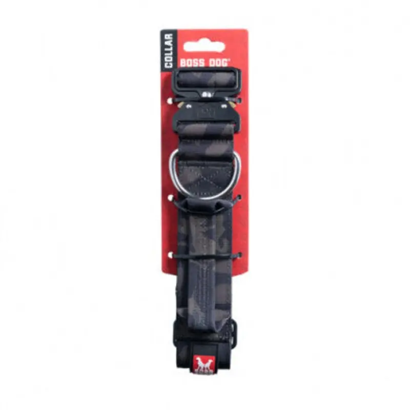 Boss Dog Tactical Collar 15-18in 1.5in Black Camo