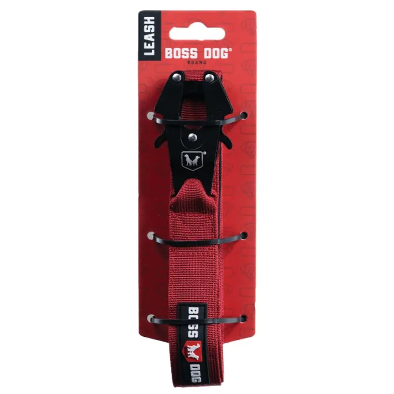 Boss Dog Tactical Dog Leash 4ft 1.25in Red