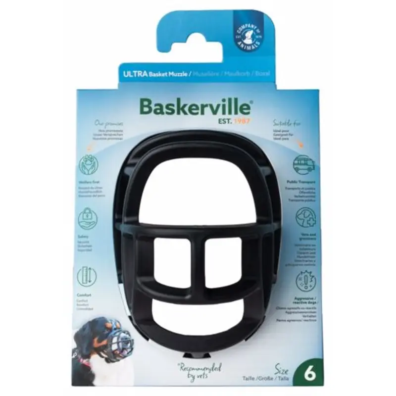 Baskerville Ultra Muzzle  Black  Size 6