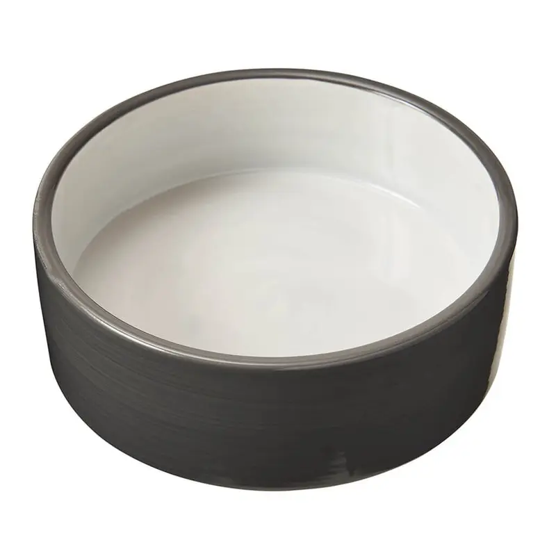 Spot Ethical Pet 2 Tone Gray Stoneware Dog Dish 5In