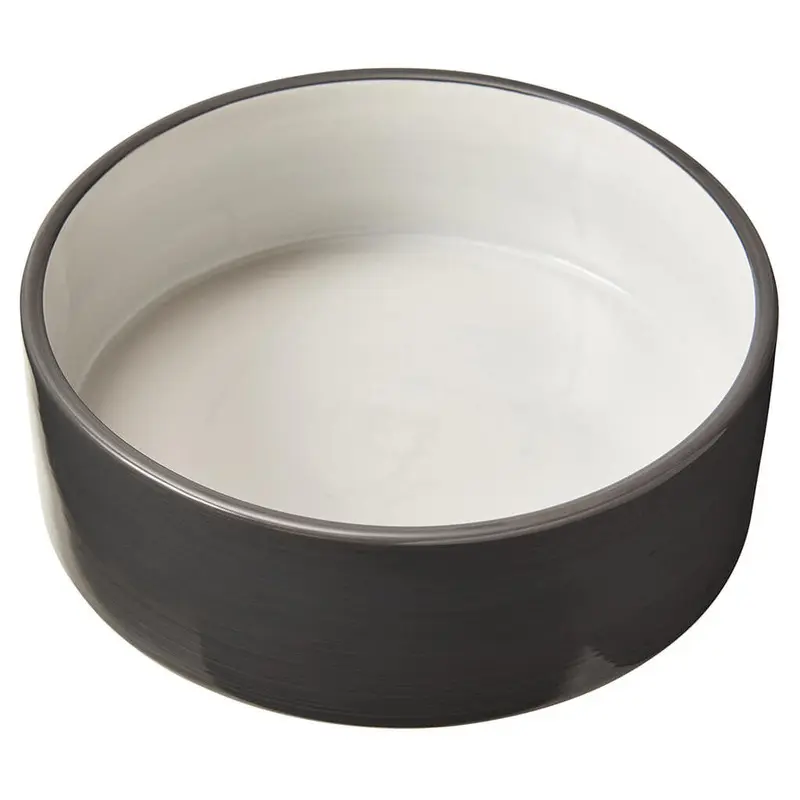 Spot Ethical Pet 2 Tone Gray Stoneware Dog Dish 7In