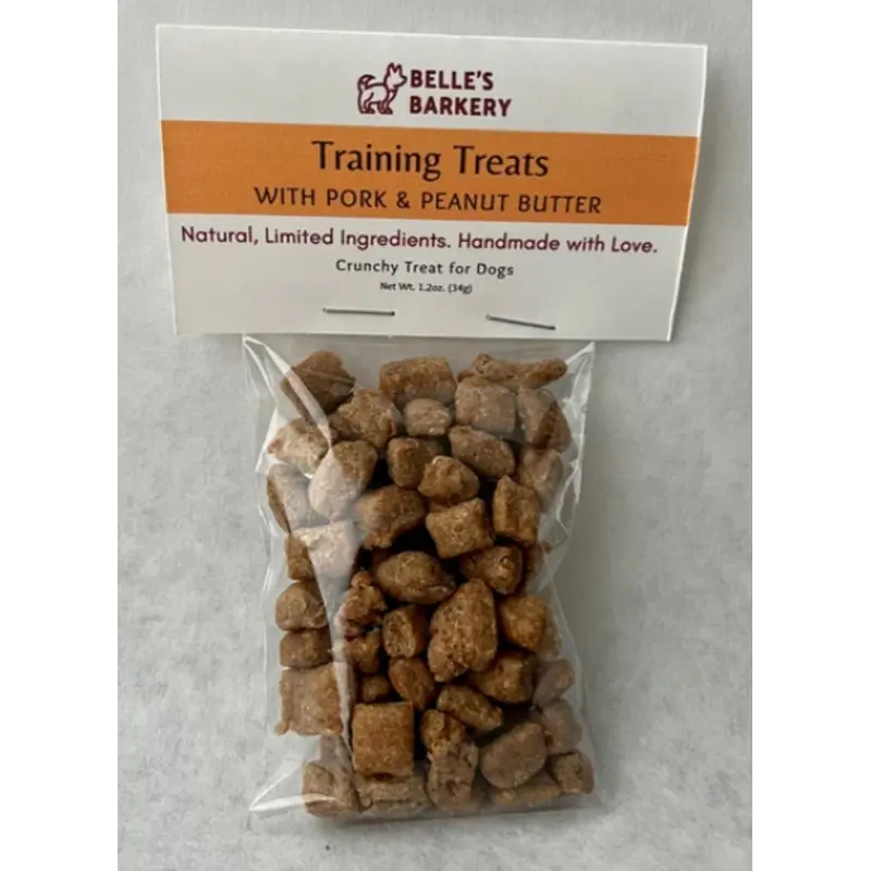 Belle's Barkery Training Treats with Pork & Peanut Butter 1.2oz