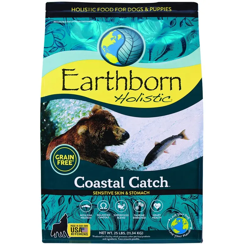 Earthborn Holistic 25lb Coastal Catch Grain Free Dog Food