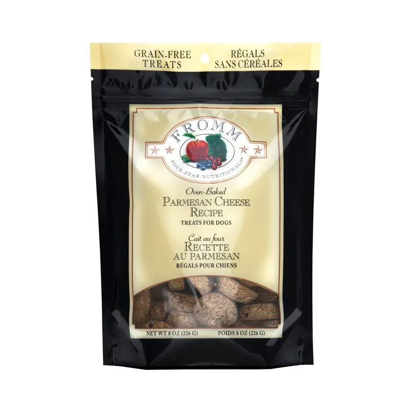 Fromm Four-Star Nutritionals Parmesan Cheese Recipe Treats for Dogs 8 oz
