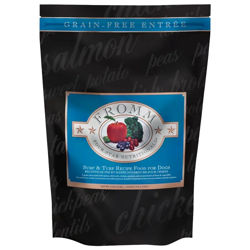 Fromm Four-Star Nutritionals Surf & Turf Recipe Food for Dogs 4 lb