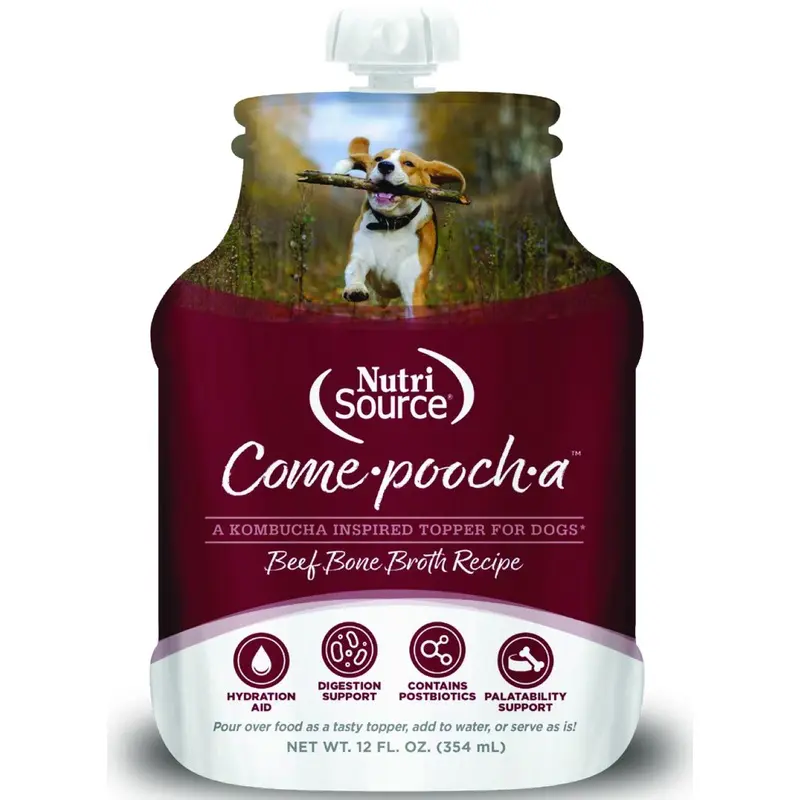 Nutri Source 12oz Come Pooch-A Broth Beef Recipe Dog Food