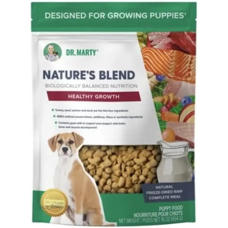 Dr. Marty Natures Blend For Puppies Freeze Dried Raw Dog Food, 16 oz