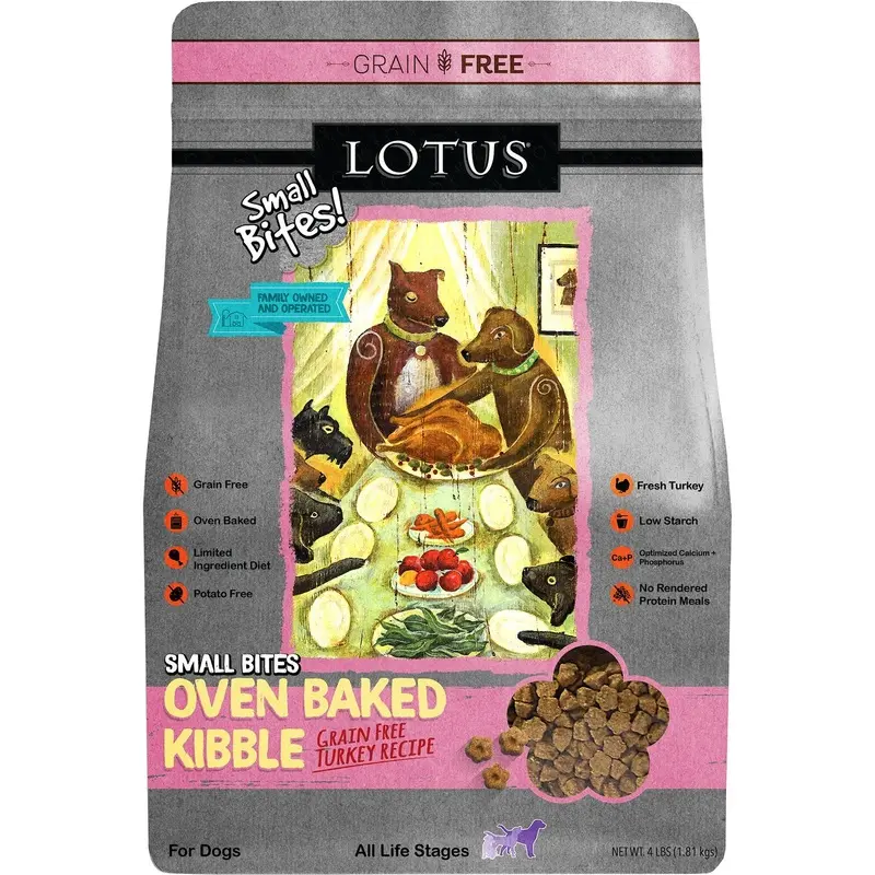 Lotus Small Bites Grain-free Turkey Recipe Dry Dog Food 4lb