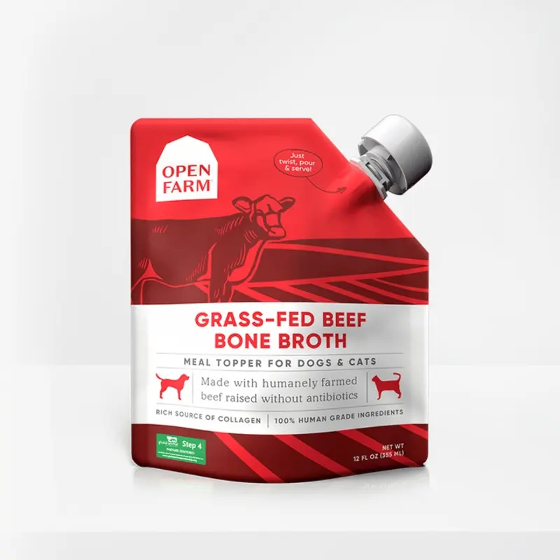 Open Farm Grass-Fed Beef Bone Broth for Dogs 22oz