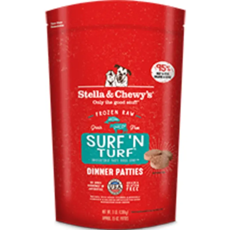Stella & Chewys Dog Frozen Surf N Turf Dinner Patties 6lb