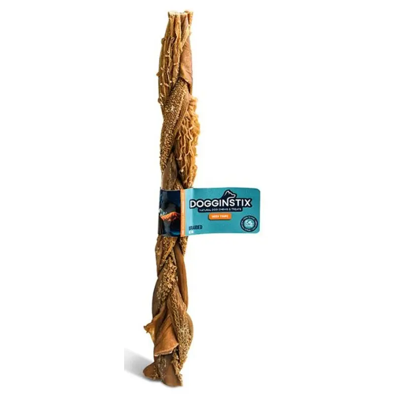 Dogginstix Beef Tripe Braids 12in single
