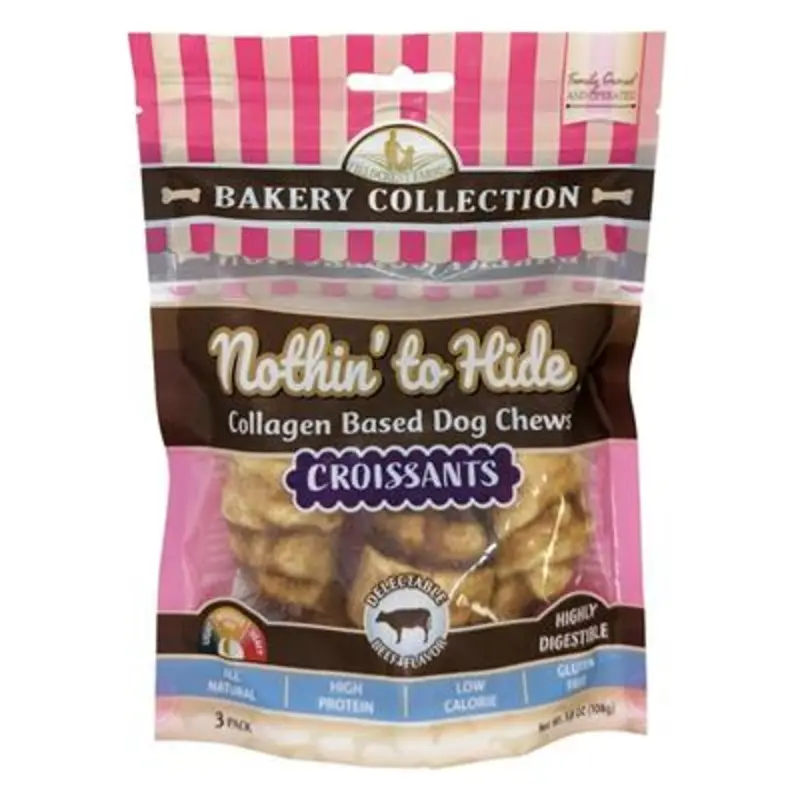 Fieldcrest Farms Nothin' To Hide Bakery Collection Dog Treat Croissant, Beef 3in 3pk
