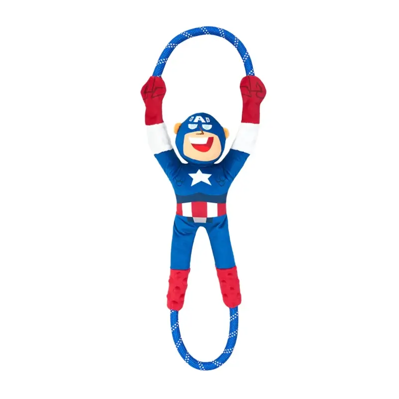 ZippyPaws Marvel Avengers RopeTugz - Captain America