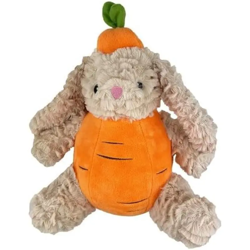 Pet Lou 12in Rabbit with Carrot Plush Dog Toy