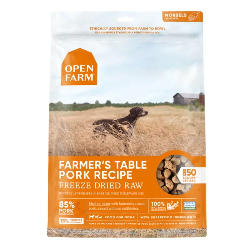 Open Farm Dog Freeze Dried Raw Frmrs Table Pork 22 oz