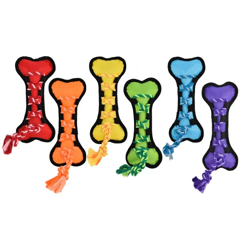 Multipet Dog Toy Cross-Ropes Bone 16in Assorted