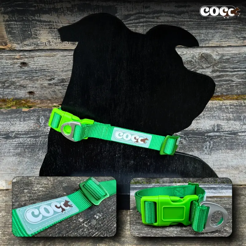 Canine Outdoor Adjustable Dog Collar Green