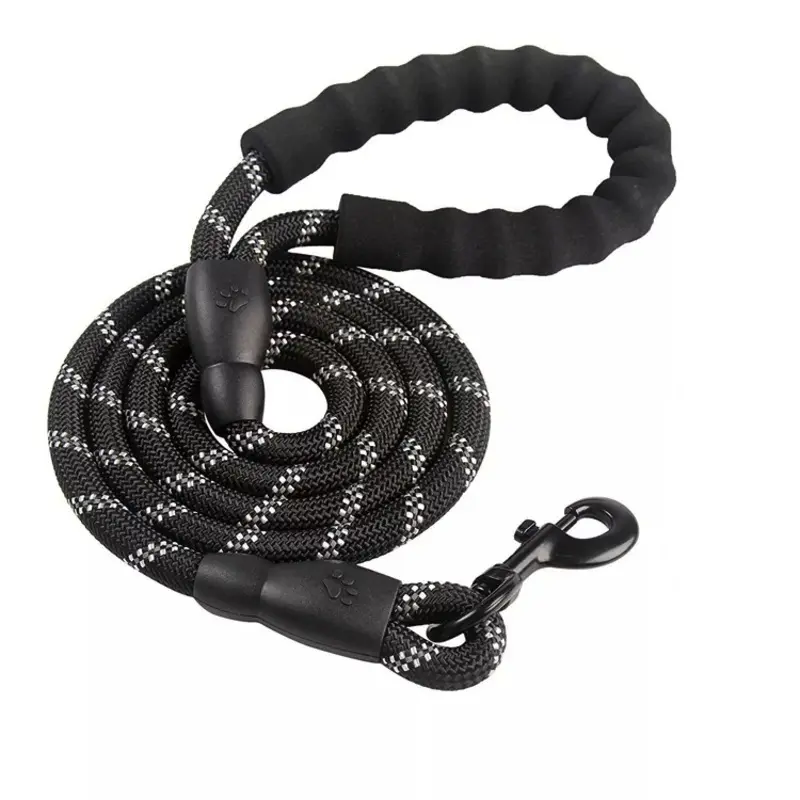Doggy Tales Braided Rope Leash  Black 15ft