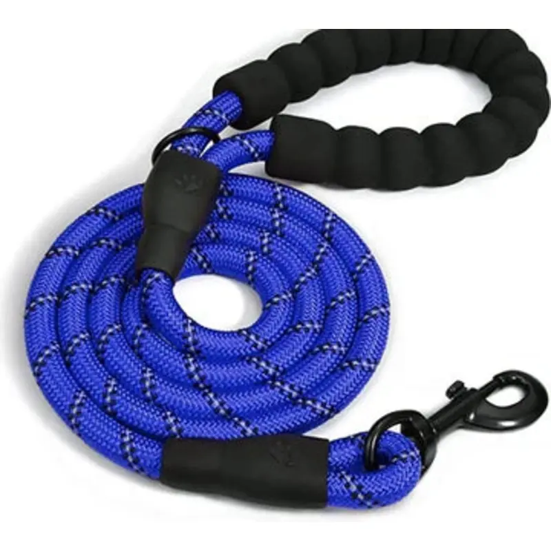 Doggy Tales Braided Rope Training Leash  Navy Blue 15ft
