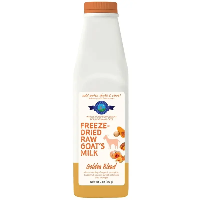 Shepherd Boy Farms Golden Freeze-Dried Raw Goat's Milk for Dogs 2oz makes 32floz