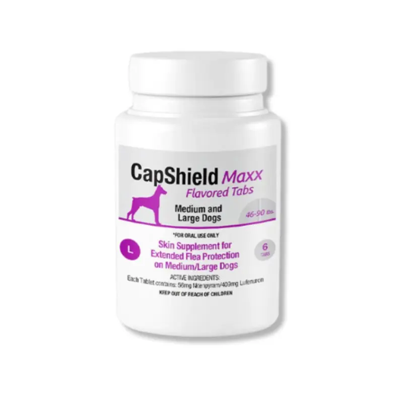 Capshield Maxx Beef Flavored Flea Tablets for Dogs 6ct 46-90lb