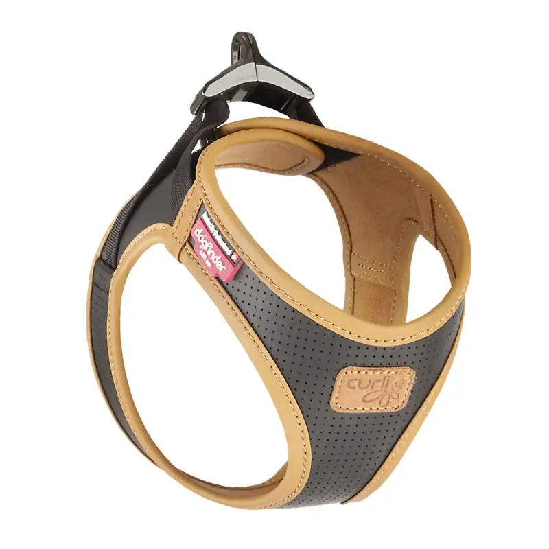 Curli Dog Harness Vegan Apple Leather Small Black