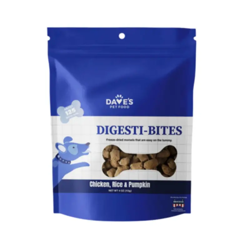 Dave's Dog Treat FD Digesti-Bites Chicken Rice Pumpkin 4oz