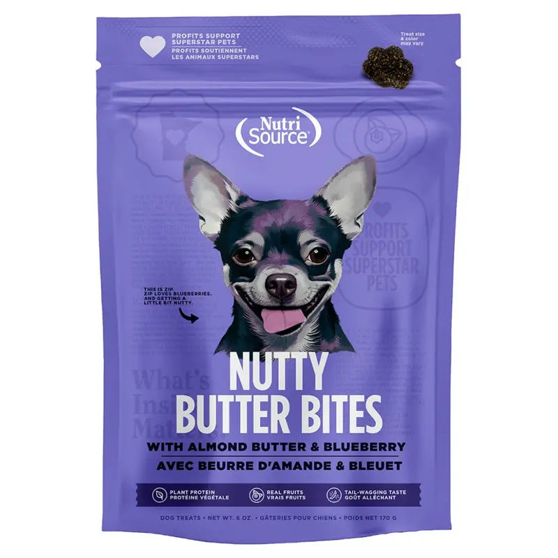 Nutrisource Nutty Butter Bites 6oz Blueberry