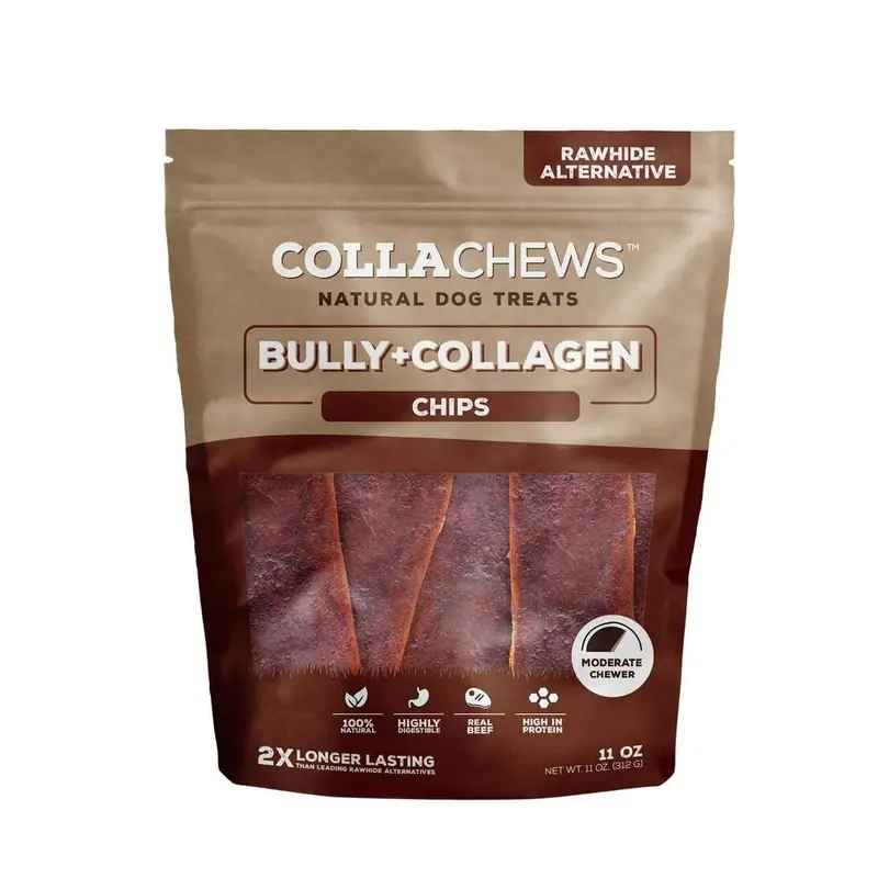 Collachews Dog Treats 11oz 5in Bully Chips