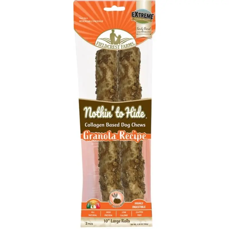 Fieldcrest Farms Nothin to Hide Granola Roll Dog Treat 10in