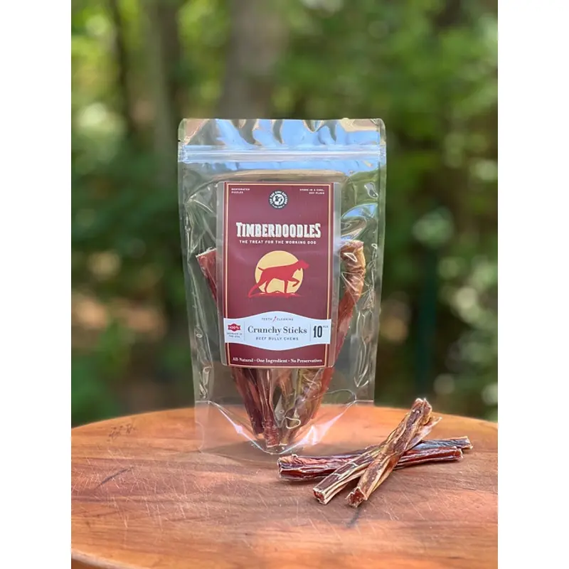Timberdoodles Dog Treats Beef Crunchy Sticks 10pk