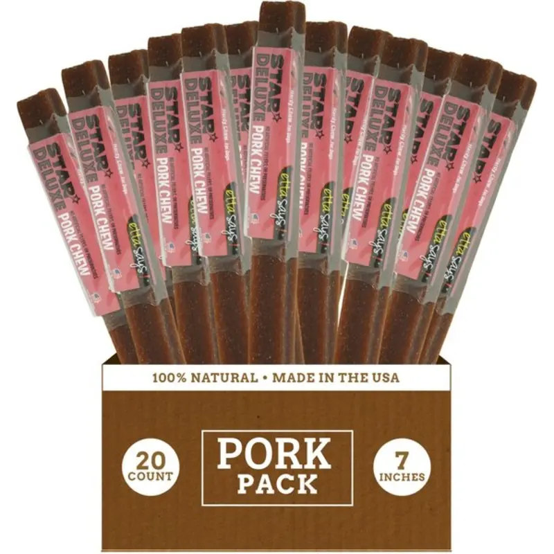 Etta Says Dog Chew Star Deluxe Pork 7in Single