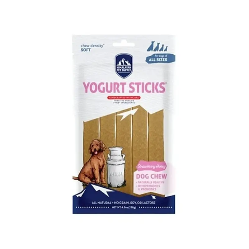 Himalayan Grain Free Dog Treat 4.8oz Yogurt Sticks Strawberry