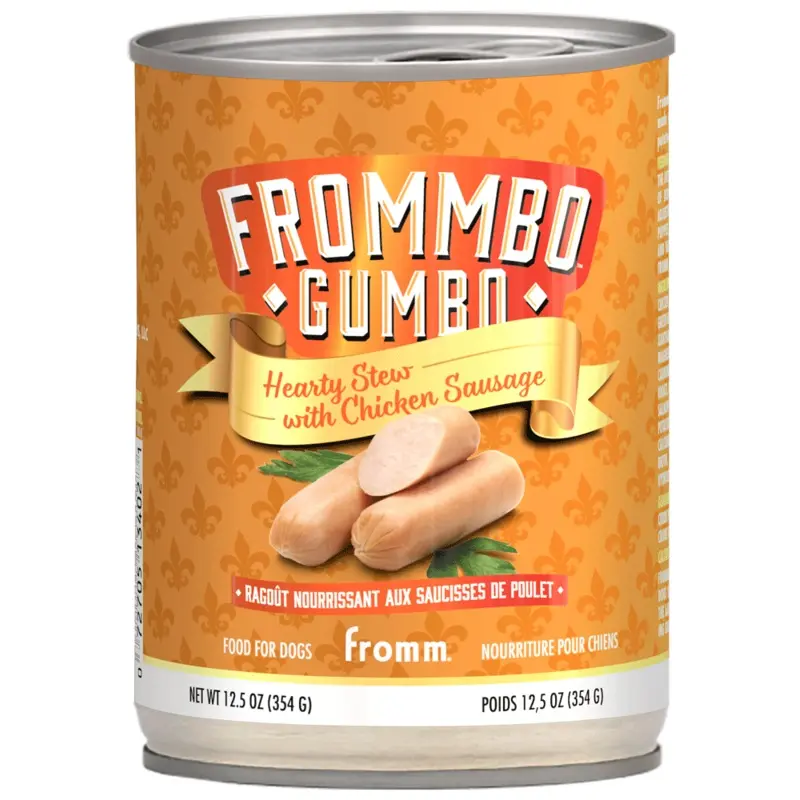Fromm Frommbo Gumbo Hearty Stew with Chicken Sausage Canned Dog Food  12.5 oz